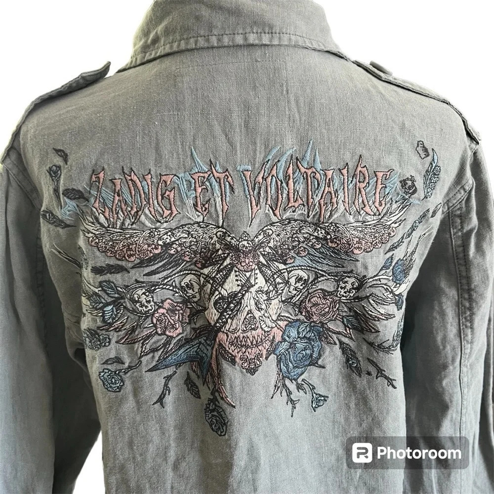 Zadig & Voltaire  linen military jacket. Back design. - Picture 2 of 9
